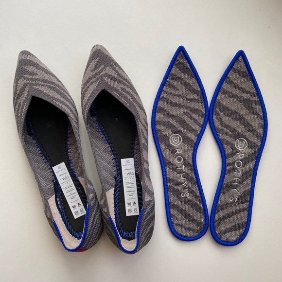 Rothy’s Grey Zebra Print ballet Flats - Picture 11 of 11